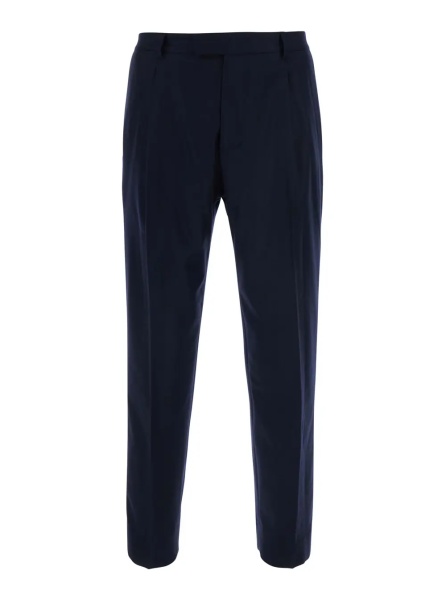 Pantaloni Blue Pants with semi-elasticated waist in wool Blend men