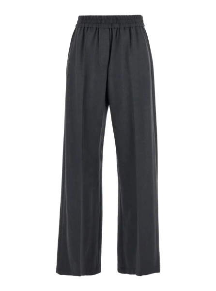 Pantaloni Brunello Cucinelli gri din lana