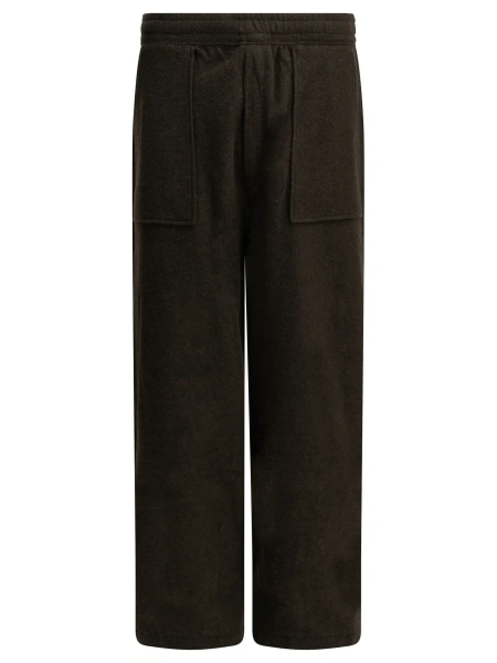 Pantaloni casual MAISON KITSUNÉ maro din fleece