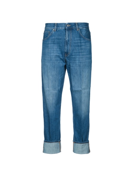 Pantaloni conici Dondup albastri