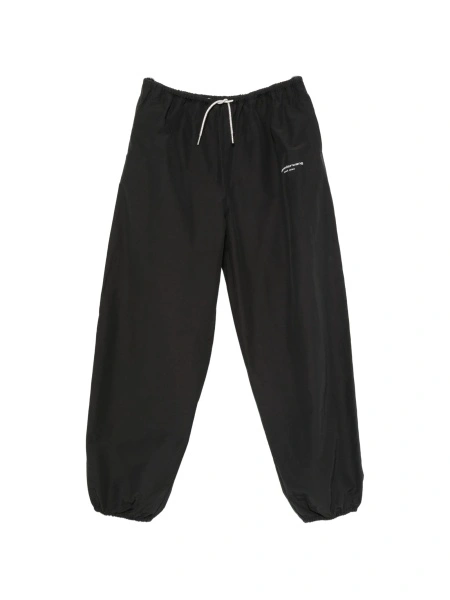 Pantaloni de trening Alexander Wang negri din poliamida si bumbac