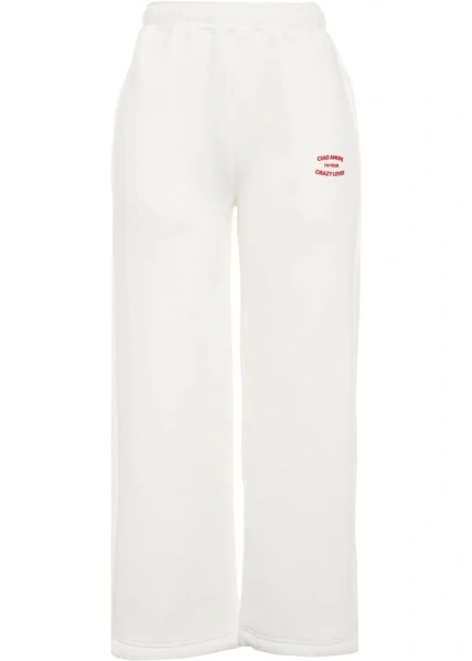 Pantaloni de trening Ciao Amore albi