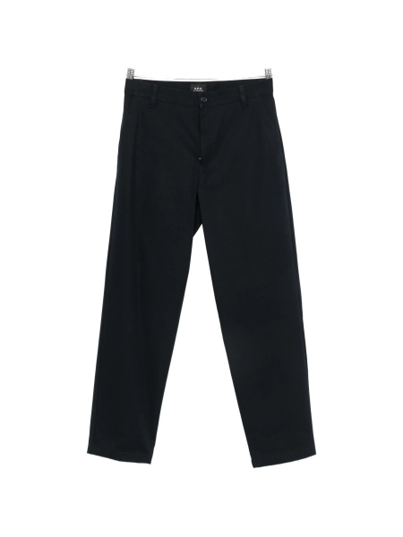 Pantaloni drepti A.P.C. albastri din bumbac organic
