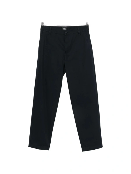 Pantaloni drepti A.P.C. albastri din bumbac organic