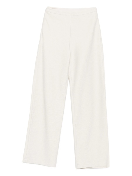 Pantaloni drepti Emporio Armani neutri din spandex/elastan si bumbac