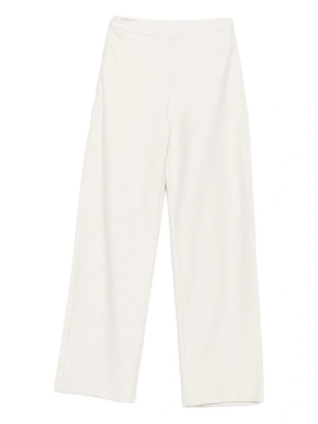Pantaloni drepti Emporio Armani neutri din spandex/elastan si bumbac