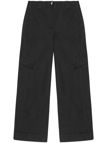 Pantaloni drepti Ganni negri