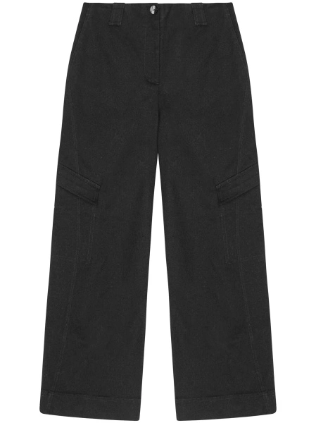 Pantaloni drepti Ganni negri