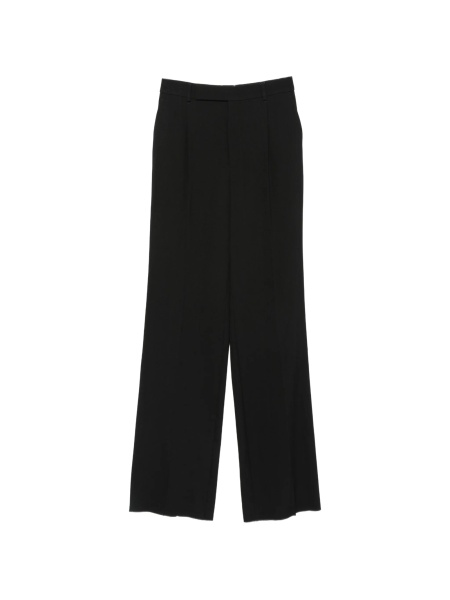 Pantaloni eleganti Saint Laurent negri din vascoza si lana