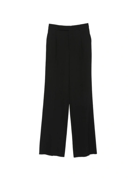 Pantaloni eleganti Saint Laurent negri din vascoza si lana