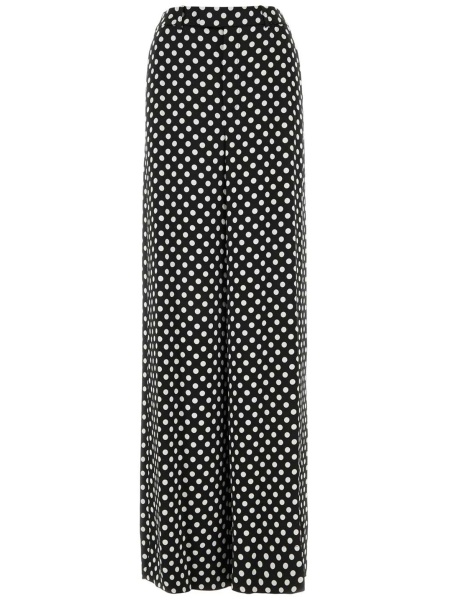 Pantaloni eleganti Saint Laurent negri din vascoza