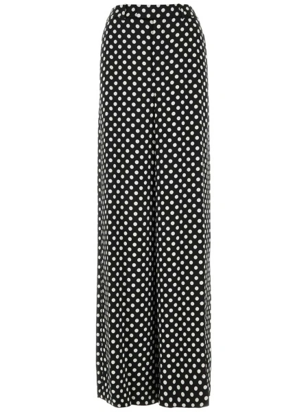 Pantaloni eleganti Saint Laurent negri din vascoza