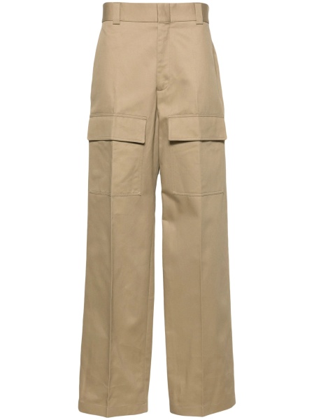 Pantaloni evazati Gucci neutri din bumbac