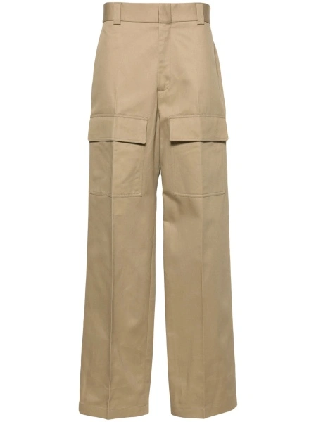 Pantaloni evazati Gucci neutri din bumbac