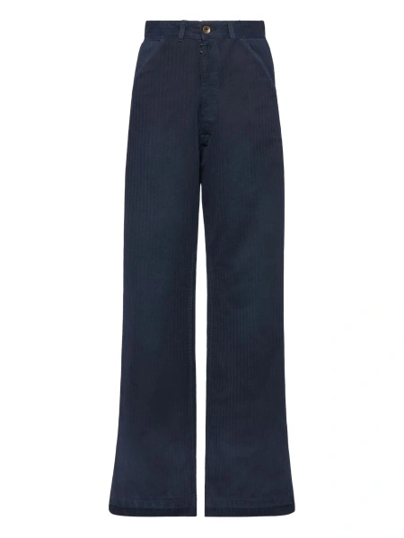 Pantaloni evazati Maison Margiela albastri