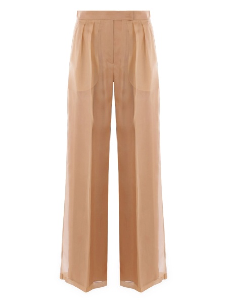 Pantaloni evazati Max Mara maro din matase