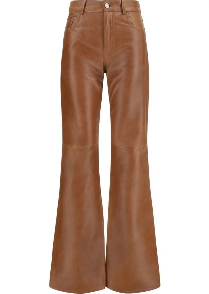 Pantaloni Flora flared leather Pants