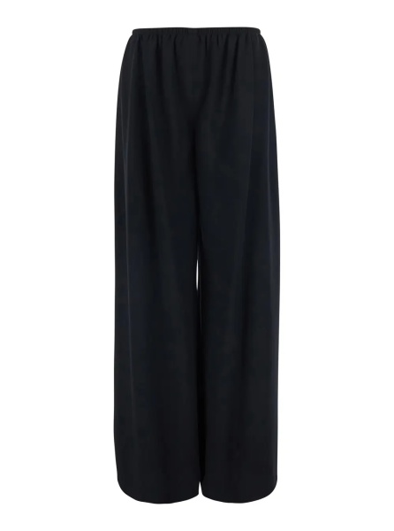 Pantaloni 'GALA' black pants with elasticated waist and wide leg in wool Women