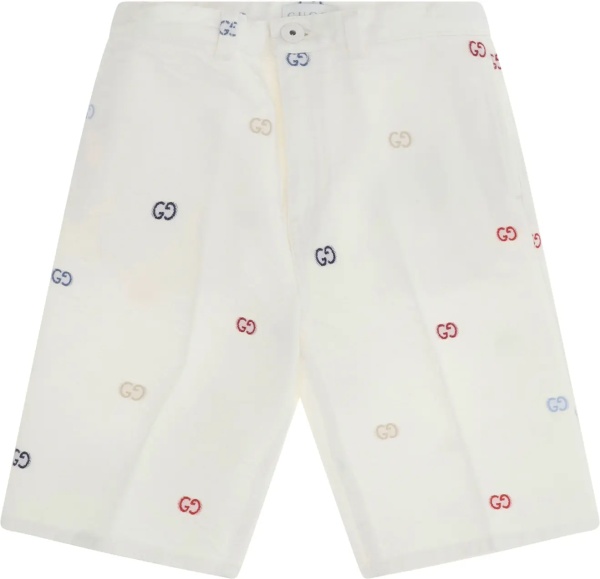 Pantaloni GG cotton denim jacquard Shorts