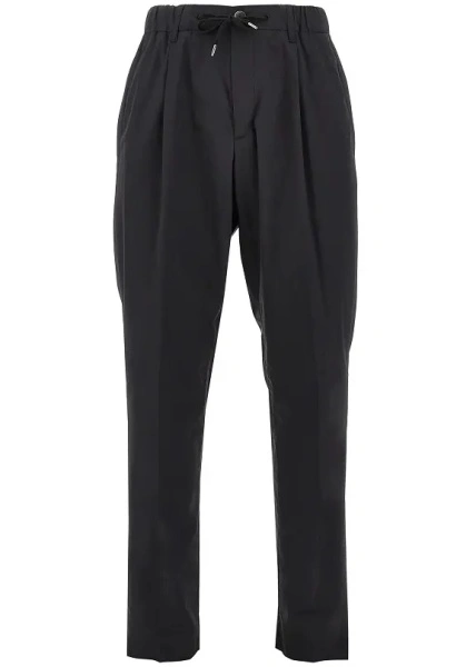Pantaloni Herno negri din poplin