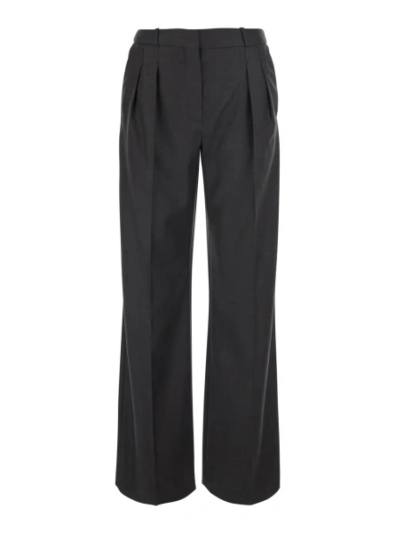 Pantaloni LOULOU DE SAISON maro din lana