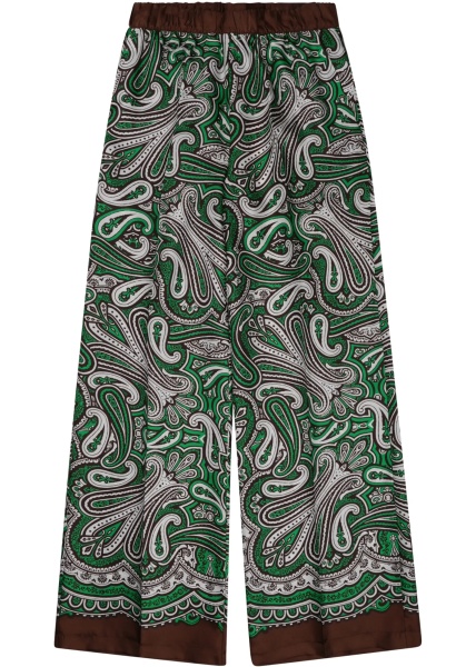 Pantaloni P.A.R.O.S.H. Pantalone In Seta Con Stampa Paisley