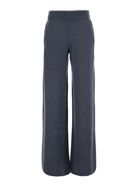 Pantaloni Pinko gri din lana si casmir