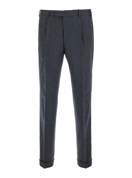 Pantaloni PT TORINO gri din lana