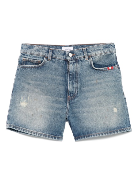 Pantaloni scurti AMISH albastri din bumbac