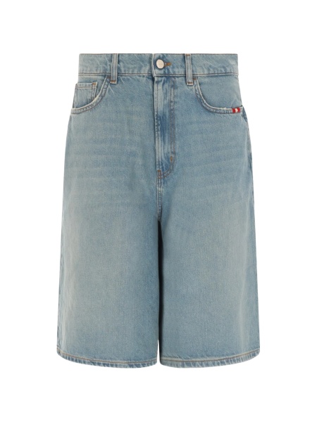 Pantaloni scurti AMISH albastri din bumbac