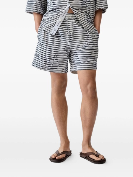 Pantaloni scurti JACQUEMUS albi din bumbac