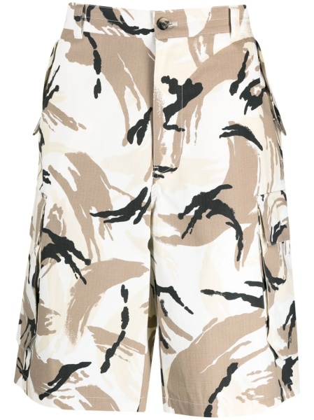 Pantaloni scurti Kenzo albi din bumbac