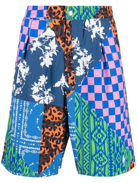 Pantaloni scurti Marcelo Burlon albastri din poliamida si polyester