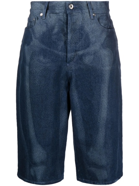 Pantaloni scurti Off-White albastri din bumbac