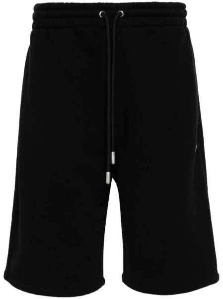 Pantaloni scurti Off-White negri din bumbac organic