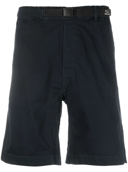 Pantaloni scurti Woolrich albastri din bumbac si elastan