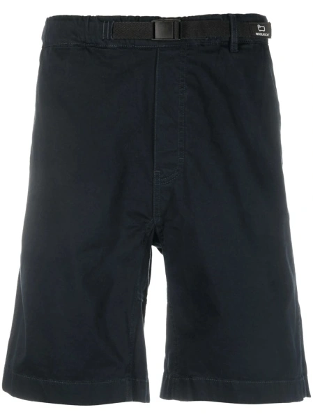 Pantaloni scurti Woolrich albastri din bumbac si elastan