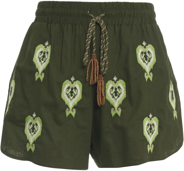 Pantaloni Shorts with embroideries