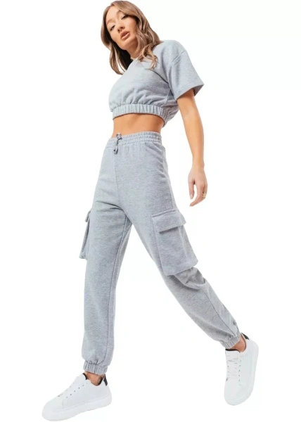 Pantaloni Sweat Crop T-Shirt-Cargo Joggers