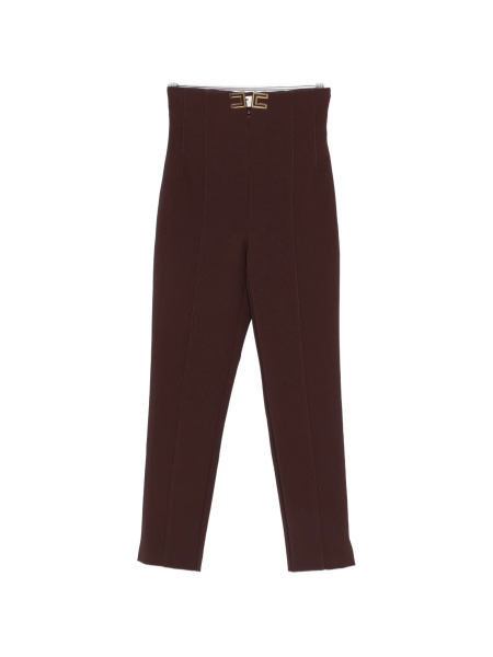 Pantaloni talie inalta Elisabetta Franchi maro