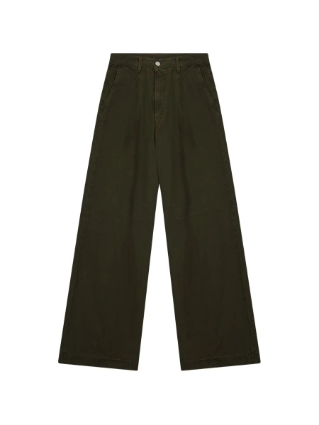 Pantaloni talie inalta NINE:INTHE:MORNING verzi