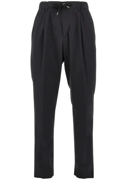 Pantaloni Technical poplin pants with drawstring