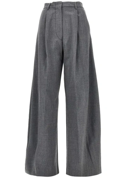 Pantaloni The Latest gri din lana