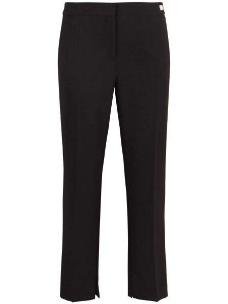Pantaloni trei sferturi Elisabetta Franchi negri din elastan si polyester