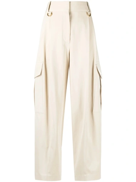 Pantaloni trei sferturi Givenchy neutri din bumbac