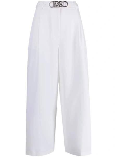 Pantaloni trei sferturi Michael Kors albi