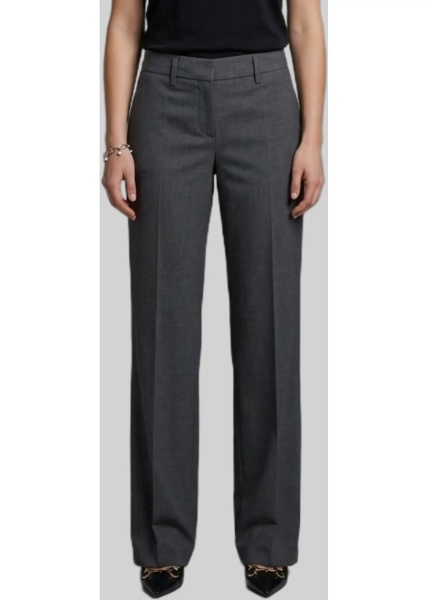 Pantaloni Wide-Leg Stretch Canvas Trousers