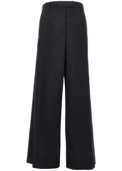 Pantaloni Wool gabardine wide leg pants