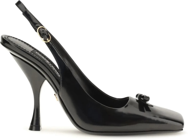 Pantofi Leather Slingback Pumps