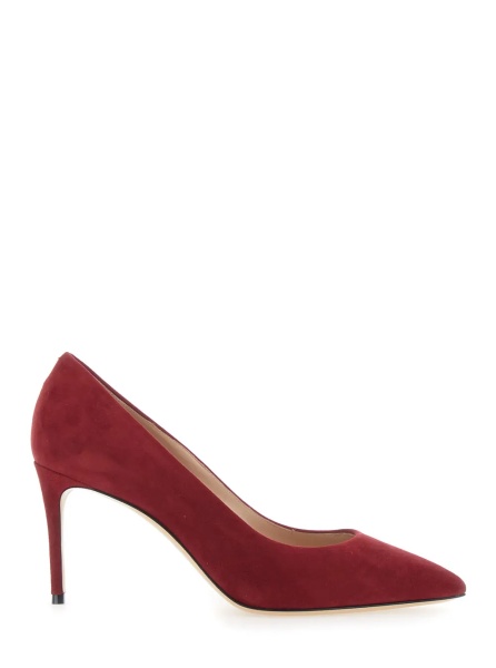 Pantofi Red Pumps with Pointed Toe and High Stiletto Heel in Suede for Women